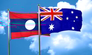 Laos and Australia Flag Together