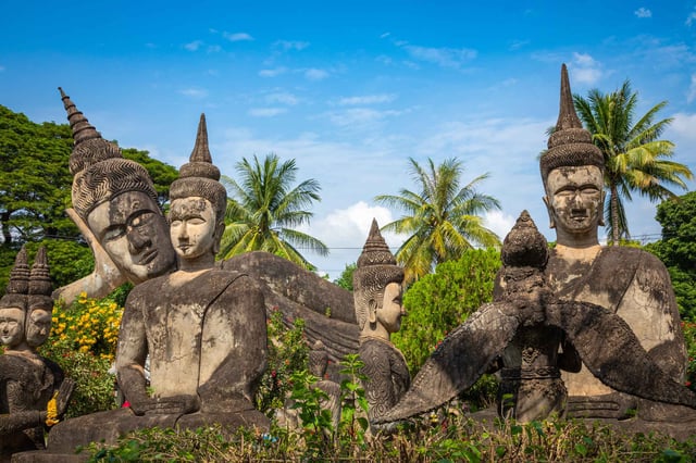 Buddha Park Statues In Vientiane Laos