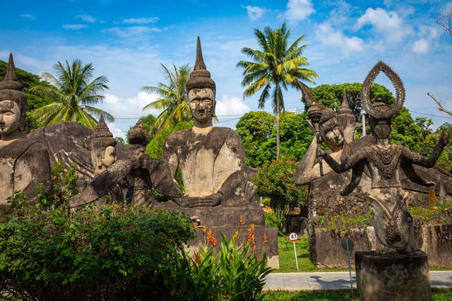 Buddha Statues At Buddha Park Vientiane
