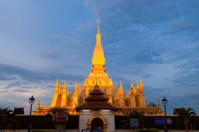 Goldener Pagodentempel, Vientiane, Laos