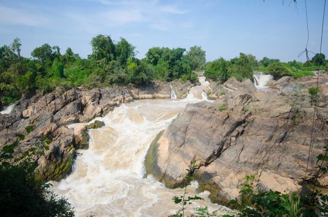 Liphi Waterfalls On Don Khone Laos