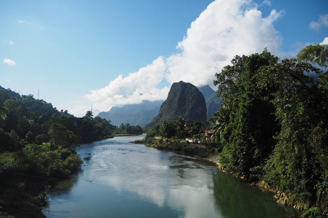 Nam Song River Vang Vieng Laos