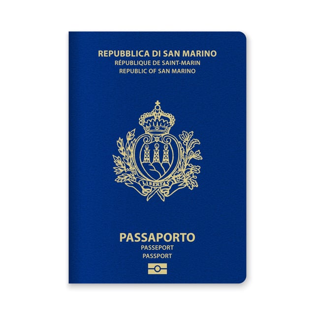 Passport Cover Featuring Gold Text And Emblem On Maroon Background