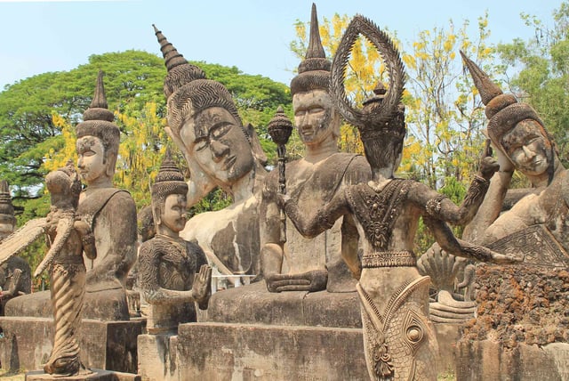 Reclining Buddha With Spirits And Demons
