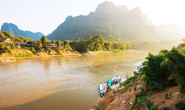 Song River in Laos Vang Vieng