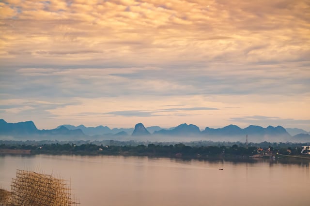 The Mekong River At Dawn