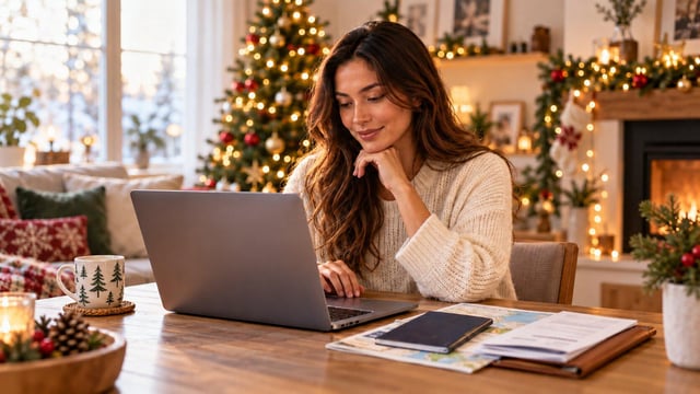 Woman Traveller Getting An Evisa Application