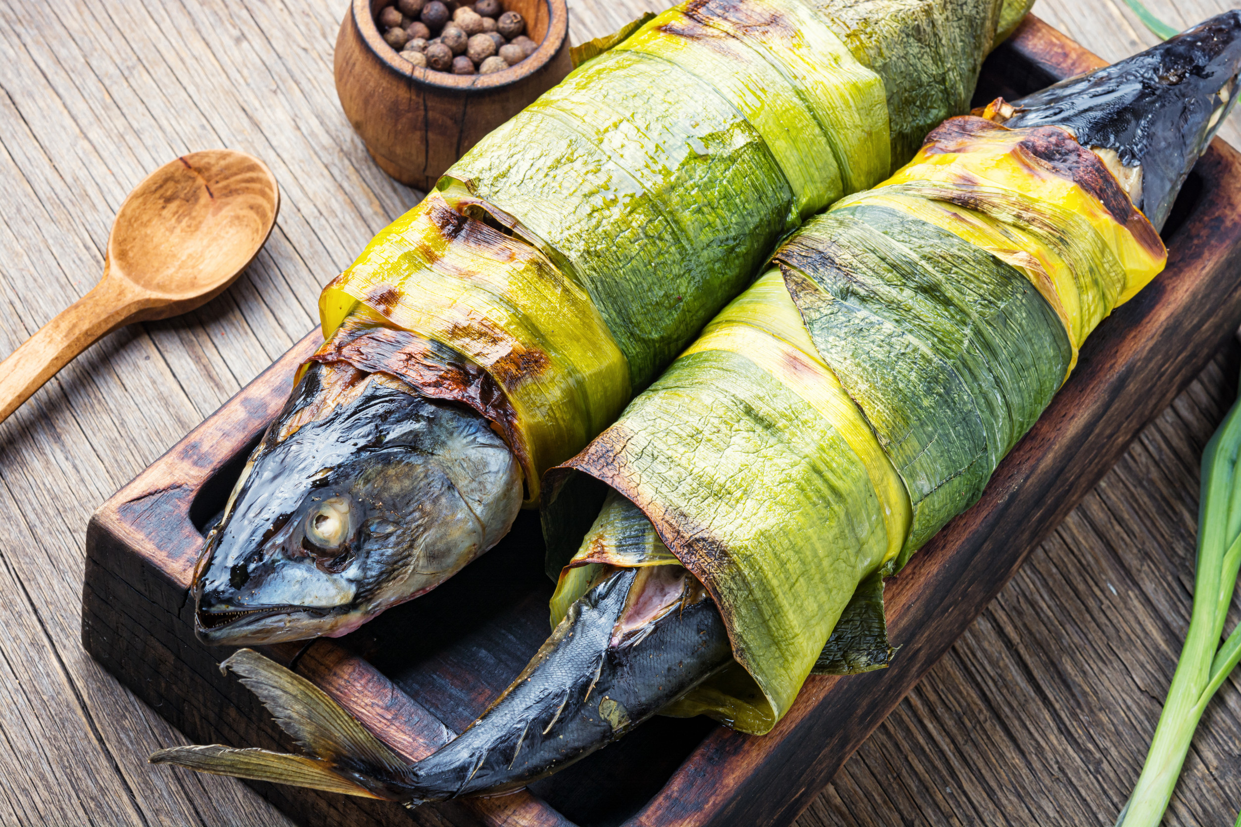 Steamed Fish In Banana Leaves